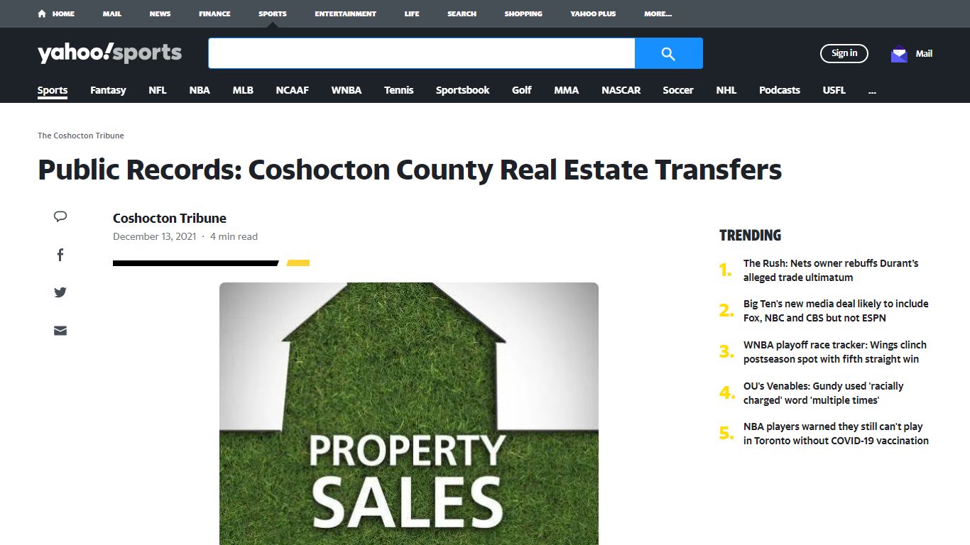 Public Records: Coshocton County Real Estate Transfers